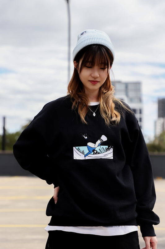 GHOSTNIA SNOWBOARD FLIPS SWEATER