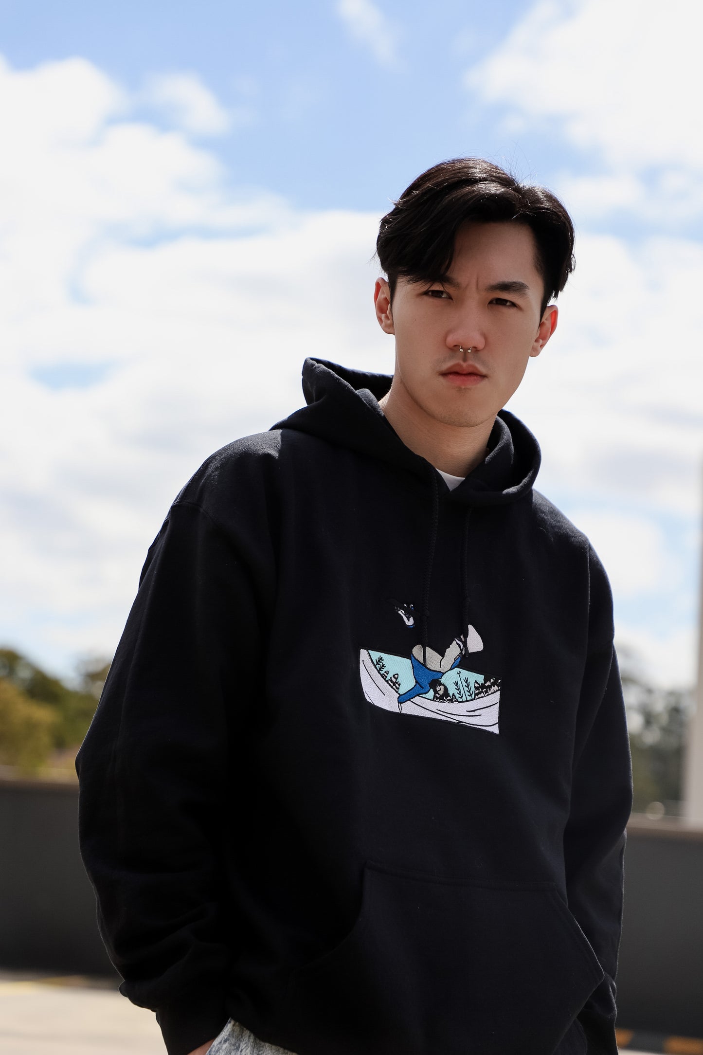 GHOSTNIA SNOWBOARD FLIPS HOODIE