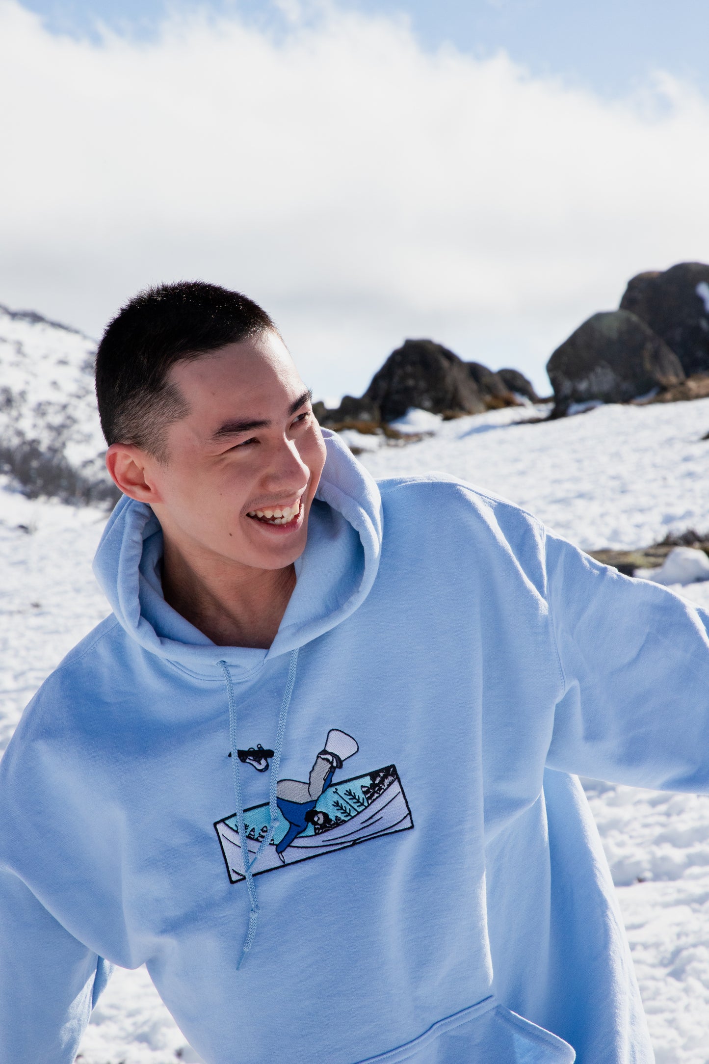GHOSTNIA SNOWBOARD FLIPS HOODIE
