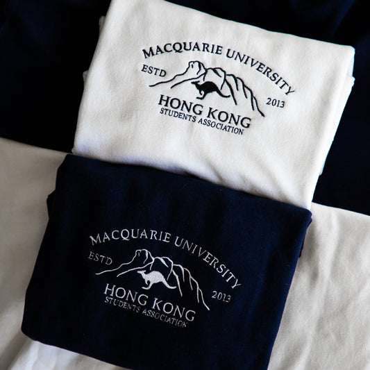 GHOSTNiA X MACQUARIE UNIVERSITY HONG KONG STUDENTS ASSOCIATION SWEATSHIRT WHITE